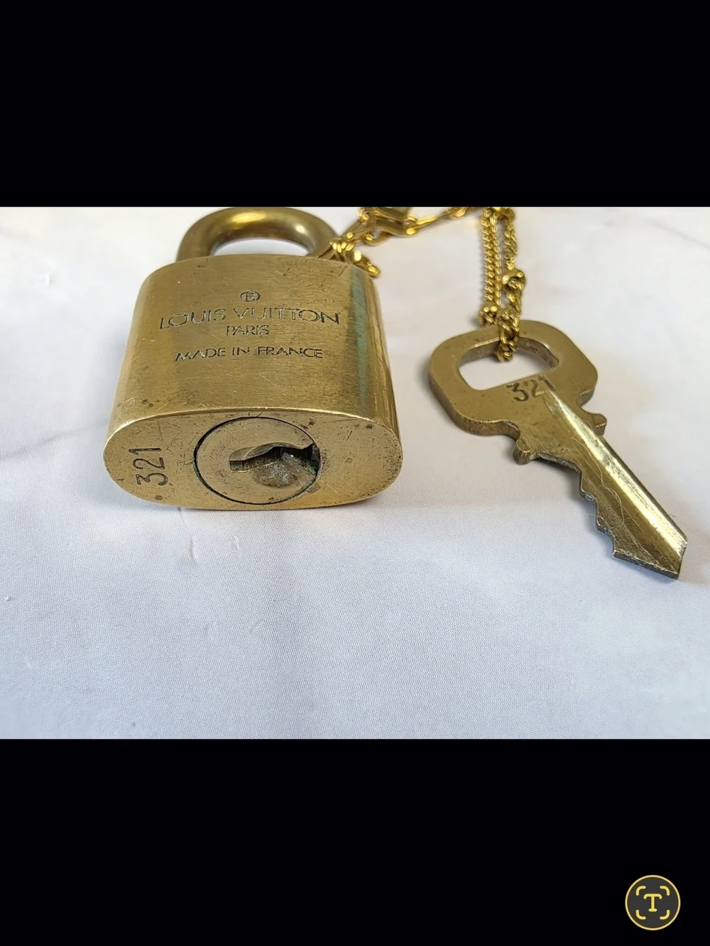 Louis Vuitton Lock & Key Necklace Set on Unbranded Layered Chains - Picture 6 of 8